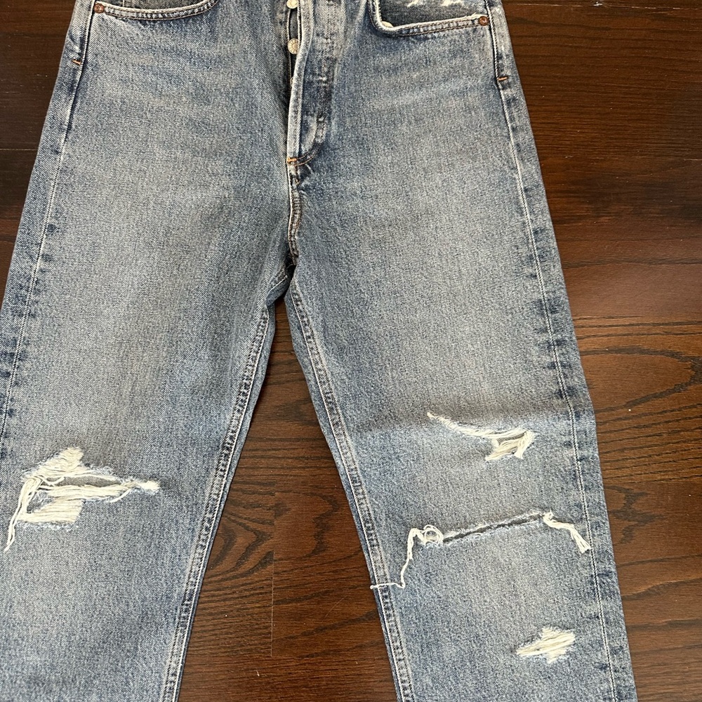 Agolde Cropped Ripped Jeans - Picture 2 of 5